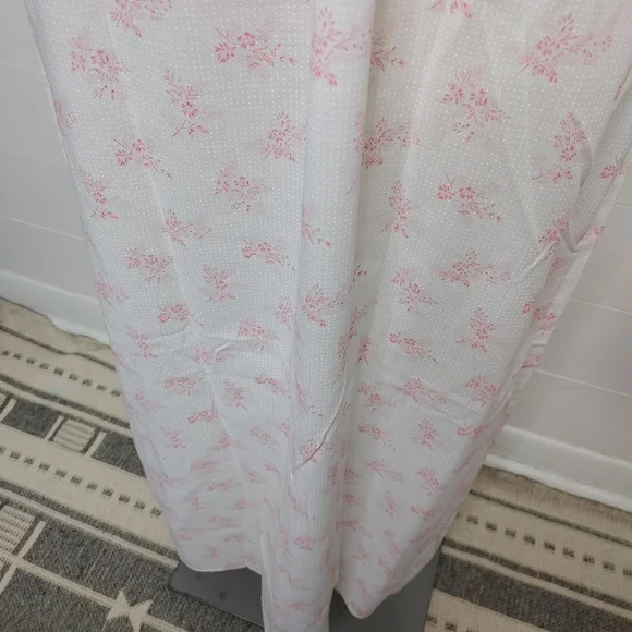 Vintage Cotton Blend Maxi Nightgown Size L - Picture 8 of 11